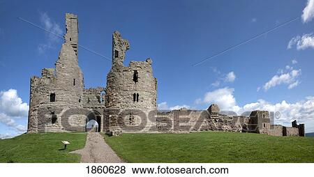 Stock Photo - Dunstanburgh Castle; Northumberland, England. Fotosearch