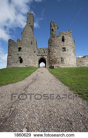Dunstanburgh Castle, Northumberland, England View Large Photo Image Stock Photo - Dunstanburgh Castle, Northumberland, England. Fotosearch