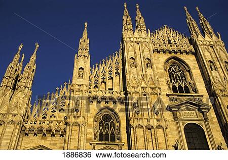 Stock Photograph - Duomo In Milan, Low Angle View. Fotosearch