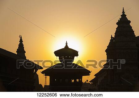 Durbar Square and surroundings at sunset; Bahktapur, Kathmandu, Nepal View Large Photo Image Stock Photograph - Durbar Square and surroundings at sunset; Bahktapur, Kathmandu, Nepal. Fotosearch