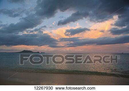 Dusk on the windward side of Oahu: Oahu, Hawaii, United States of America View Large Photo Image Stock Image - Dusk on the windward side of Oahu: Oahu, Hawaii, United States of America. Fotosearch