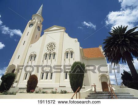 Stock Image - Dutch Colonial Church In The Town Of Fairfield, South Africa.. Fotosearch