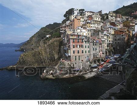 Stock Photograph - Dwelling On Rocky Hill. Fotosearch