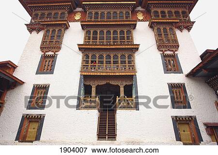 Stock Photo - Dzong Style Building In Punakha, Bhutan. Fotosearch