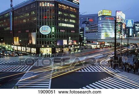 Early Evening At Busy Intersection Sukiyabashi Crossing In The Popular Shopping Ginza Area Tokyo, Japan View Large Photo Image Stock Image - Early Evening At Busy Intersection Sukiyabashi Crossing In The Popular Shopping Ginza Area Tokyo, Japan. Fotosearch