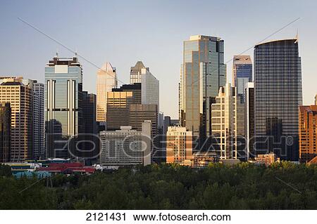 Early Morning City Skyline Of Calgary With Blue Sky; Calgary Alberta Canada View Large Photo Image Stock Image - Early Morning City Skyline Of Calgary With Blue Sky; Calgary Alberta Canada. Fotosearch