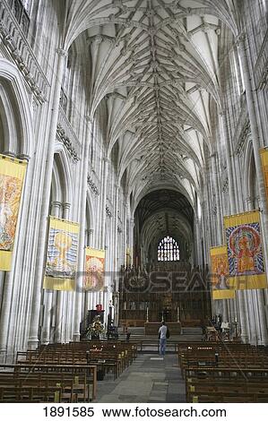 Stock Photography - East Nave Of Winchester Cathedral. Fotosearch