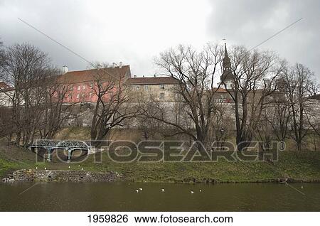 Stock Photograph - Eastern Slope Of Toompea In Tallinn, Estonia. Fotosearch