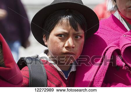 Stock Photo - Ecuadorian boy, Guamote, Chimborazo, Ecuador. Fotosearch
