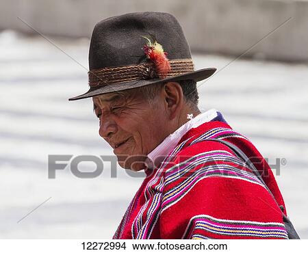 Picture - Ecuadorian man, Guamote, Chimborazo, Ecuador. Fotosearch