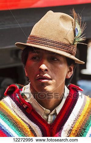 Stock Photography - Ecuadorian man, Guamote, Chimborazo, Ecuador. Fotosearch