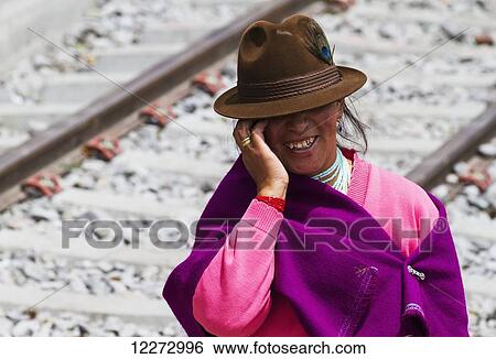 Stock Photograph - Ecuadorian woman, Guamote, Chimborazo, Ecuador. Fotosearch