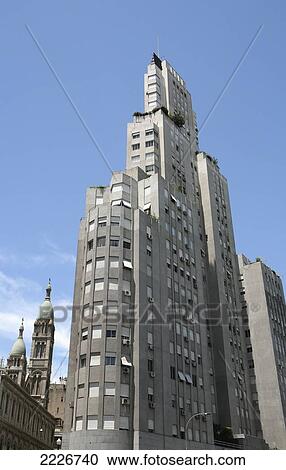 Stock Image - Edificio Kavanagh, Iconic 1930's Skyscrasper, Plaza San Martin, Buenos Aires, Argentina, South America. Fotosearch