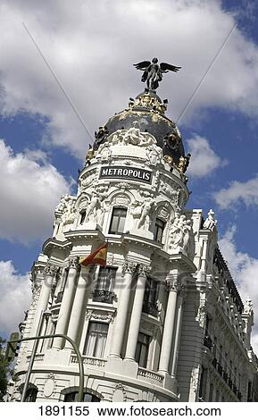 Stock Photography - Edificio Metropolis Building At Gran Via. Fotosearch