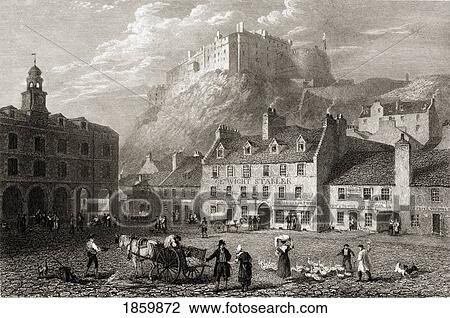 Edinburgh Castle From The Grass-Market. From The Original Painting By Lt. Col. Batty F. R. S. From The Book “Select Views Of Some Of The Principal Cities Of Europe†Published London 1832. Engraved By R Brandard. View Large Photo Image Stock Image - Edinburgh Castle From The Grass-Market. From The Original Painting By Lt. Col. Batty F. R. S. From The Book “Select Views Of Some Of The Principal Cities Of Europe†Published London 1832. Engraved By R Brandard.. Fotosearch