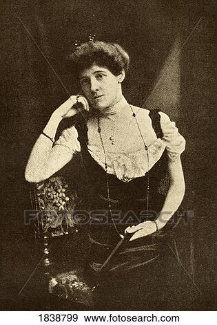 Stock Photo - Edith Wharton, 1862-1937. American Novelist. From The Book The Masterpiece Library Of Short Stories, American, Volume 16. Fotosearch