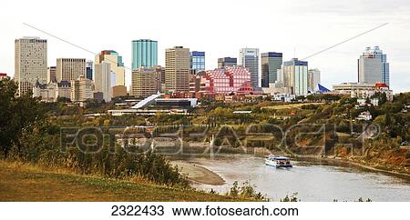 Edmonton skyline across North Saskatchewan river facing West; Edmonton, Alberta, Canada View Large Photo Image Stock Image - Edmonton skyline across North Saskatchewan river facing West; Edmonton, Alberta, Canada. Fotosearch