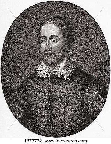 Stock Image - Edmund Spenser, C. 1552 To 1599. English Poet. From The Book Short History Of The English People By J. R. Green, Published London 1893.. Fotosearch