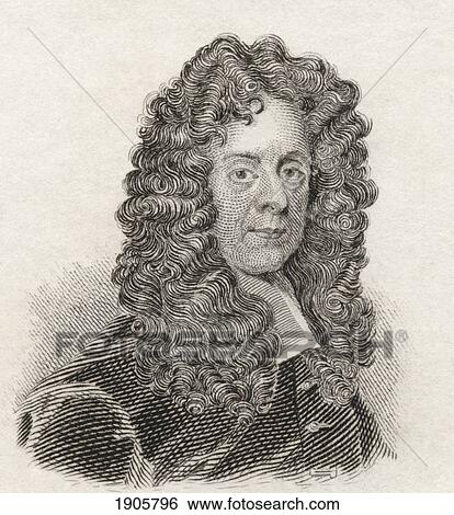 Stock Photograph - Edmund Waller, 1606 To 1687. English Poet And Politician. From Crabb's Historical Dictionary Published 1825.. Fotosearch