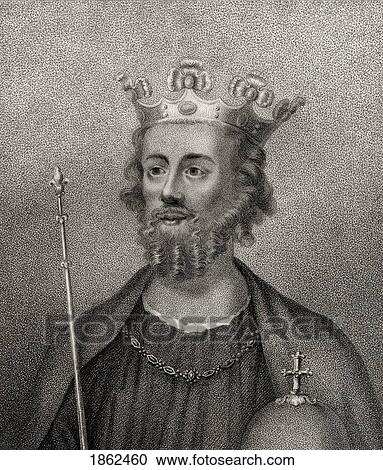 Stock Image - Edward Ii Of Caernarfon 1284 ÃƒÆ’Ã‚Â»1327 King Of England 1307-1327 Engraved By Bocquet From The Book A Catalogue Of The Royal And Noble Authors Published 1806. Fotosearch