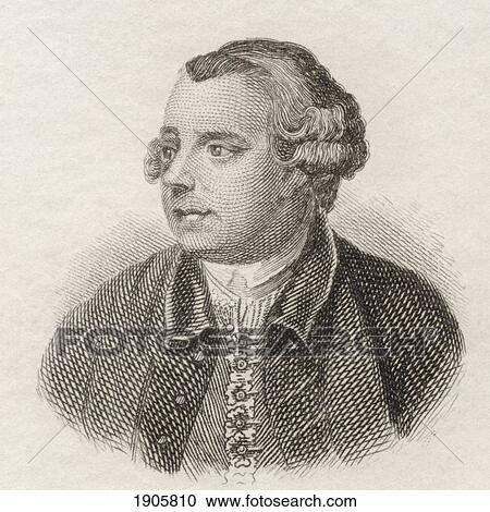Stock Image - Edward Moore, 1712 To 1757. English Dramatist And Miscellaneous Writer. From Crabb's Historical Dictionary Published 1825.. Fotosearch