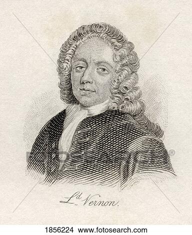 Edward Vernon 1684 - 1757. English Naval Officer. From The Book Crabb's Historical Dictionary Published 1825. View Large Photo Image Picture - Edward Vernon 1684 - 1757. English Naval Officer. From The Book Crabb's Historical Dictionary Published 1825.. Fotosearch