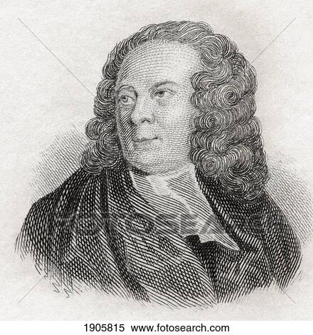 Stock Photography - Edward Young, 1681 To 1765. English Poet. From Crabb's Historical Dictionary Published 1825.. Fotosearch