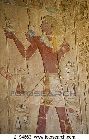Egypt, Deir el-Bahri; Luxor, Paintings on wall of Mortuary Temple of Hatshepsut View Large Photo Image Stock Image - Egypt, Deir el-Bahri; Luxor, Paintings on wall of Mortuary Temple of Hatshepsut. Fotosearch