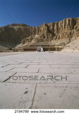 Stock Photo - Egypt, Deir el-Bahri or Hatsheput's Temple near; Luxor. Fotosearch