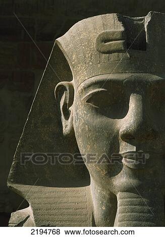 Egypt, Detail of pharaoh head at entrance to Luxor Temple; Luxor View Large Photo Image Stock Photo - Egypt, Detail of pharaoh head at entrance to Luxor Temple; Luxor. Fotosearch