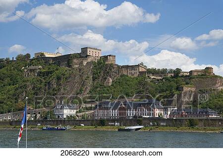 Ehrenbreitstein Castle; Koblenz Rhineland-Palatinate Germany View Large Photo Image Stock Image - Ehrenbreitstein Castle; Koblenz Rhineland-Palatinate Germany. Fotosearch