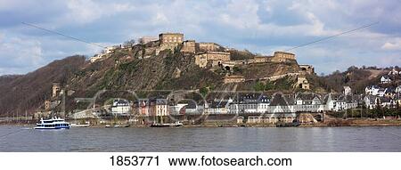 Ehrenbreitstein Fortress, Koblenz, Rheinland-Pfalz, Germany View Large Photo Image Stock Image - Ehrenbreitstein Fortress, Koblenz, Rheinland-Pfalz, Germany. Fotosearch