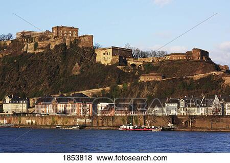 Stock Photo - Ehrenbreitstein Fortress, Koblenz, Rheinland-Pfalz, Germany. Fotosearch