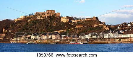 Ehrenbreitstein Fortress, Rhineland-Palatinate, Germany View Large Photo Image Stock Photograph - Ehrenbreitstein Fortress, Rhineland-Palatinate, Germany. Fotosearch