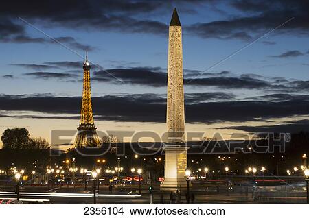 Eiffel Tower and Place de la Concorde; Paris, France View Large Photo Image Picture - Eiffel Tower and Place de la Concorde; Paris, France. Fotosearch
