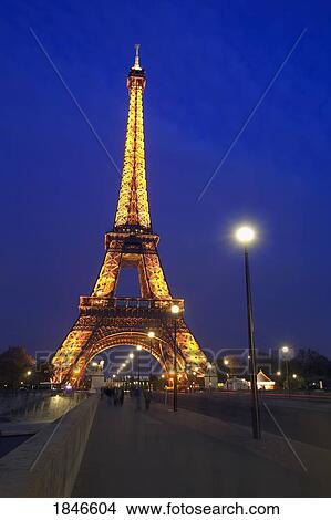 Picture - Eiffel Tower And Pont D'iena Paris France. Fotosearch