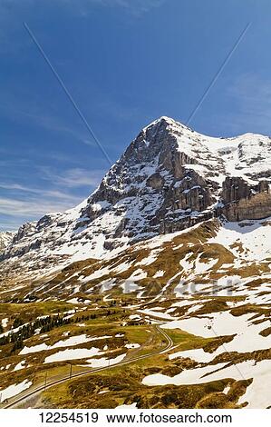Stock Photo - Eiger, North Wall; Bernese Oberland, Switzerland. Fotosearch