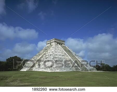 Stock Image - El Castillo Pyramid. Fotosearch