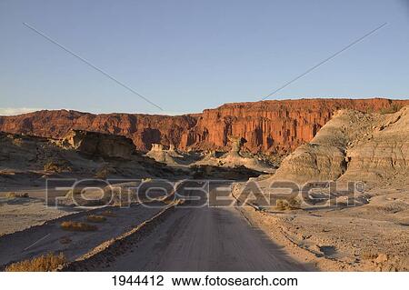 Stock Image - El Hongo Formation, Valle de la Luna (Moon Valley), Ischigualasto Natural Park, San Juan, Argentina. Fotosearch