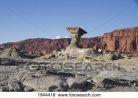 El Hongo Formation, Valle de la Luna (Moon Valley), Ischigualasto Natural Park, San Juan, Argentina View Large Photo Image Stock Photo - El Hongo Formation, Valle de la Luna (Moon Valley), Ischigualasto Natural Park, San Juan, Argentina. Fotosearch
