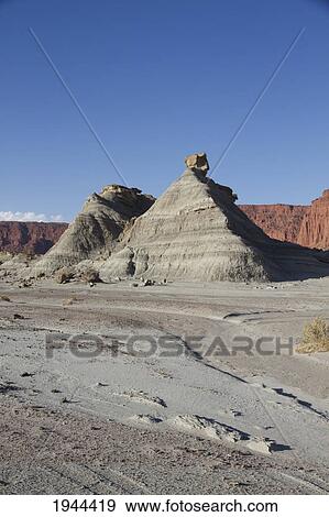 Stock Photo - El Hongo Formation, Valle de la Luna (Moon Valley), Ischigualasto Natural Park, San Juan, Argentina. Fotosearch