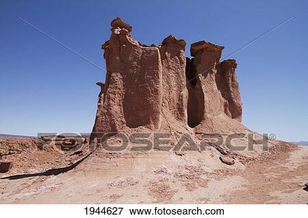 Stock Photo - El Monje (The Monk) Rock Formation, Talampaya National Park, La Rioja, Argentina. Fotosearch