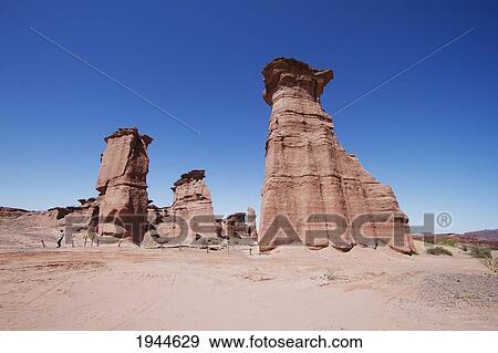 Stock Photo - El Monje (The Monk) Rock Formation, Talampaya National Park, La Rioja, Argentina. Fotosearch