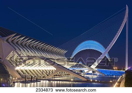 El Museu De Les Ciencies Principe Felipe With El Pont De L'assut De L'or And L'agora On Right In City Of Arts And Sciences; Valencia, Spain View Large Photo Image Stock Image - El Museu De Les Ciencies Principe Felipe With El Pont De L'assut De L'or And L'agora On Right In City Of Arts And Sciences; Valencia, Spain. Fotosearch