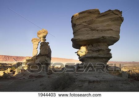 Stock Image - El Submarino Formation, Valle de la Luna (Moon Valley), Ischigualasto Natural Park, San Juan, Argentina. Fotosearch