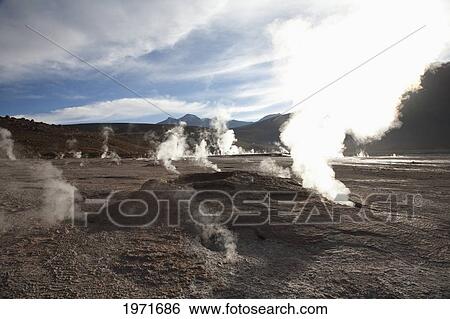 Stock Photograph - El Tatio Geysers, Antofagasta Region, Chile. Fotosearch