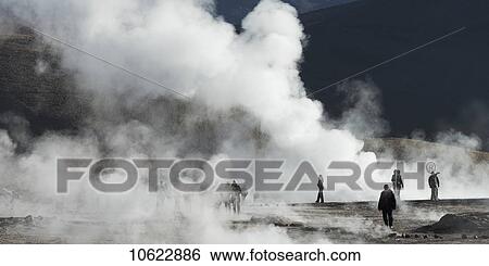 Stock Photograph - El Tatio geysers; Calama, Antofagasta Region, Chile. Fotosearch