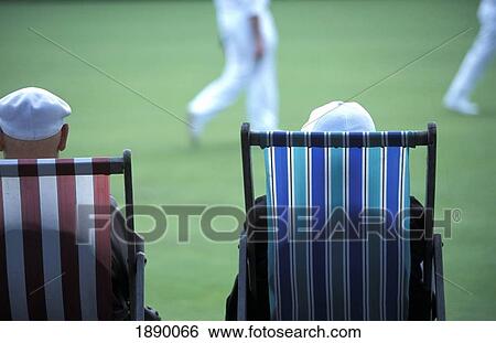 Stock Photograph - Elderly People Watching Cricket. Fotosearch