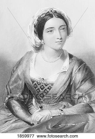 Stock Photo - Eleanor Of Castille, 1244-1290. Queen Of King Edward I Of England. Engraved By W. H. Egleton After J. W. Wright. From The Book The Queens Of England, Volume I By Sydney Wilmot. Published London Circa. 1890. Fotosearch
