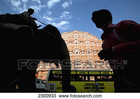 Elephant at Hawa Mahal City Palace, Jaipur's most distinctive landmark, Jaipur, Rajasthan State, India. View Large Photo Image Stock Image - Elephant at Hawa Mahal City Palace, Jaipur's most distinctive landmark, Jaipur, Rajasthan State, India.. Fotosearch